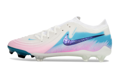 Men's Nike Phantom GX 2 Elite FG Football Shoes - White/Aqua Sky/Pink Bliss