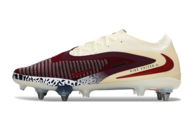 Men's Nike Phantom 6 Elite Low SG Football Boots - Crimson/Ivory/Jet Black