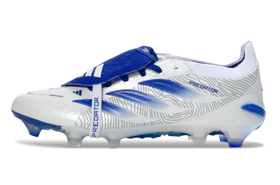 Men's Adidas Predator 26 Elite Fold-Over Tongue FG Football Boots - White/Royal Blue/Cloud White