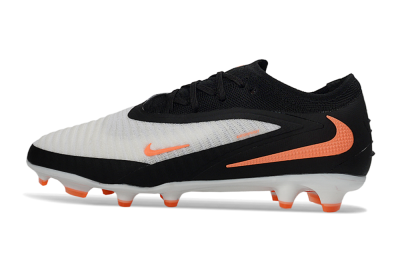 Unisex Nike Phantom 6 Elite Low FG Football Boots - Black/Bright Orange/White