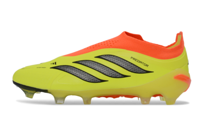 Men's Adidas Predator 26 Elite Laceless FG Football Boots - Yellow/Electric Yellow/Fiery Orange