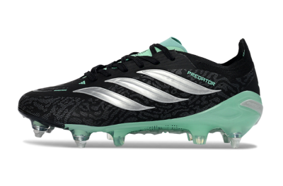 Men's Adidas Predator 26 Elite SG Football Boots - Black/Mint Green/Graphite Grey