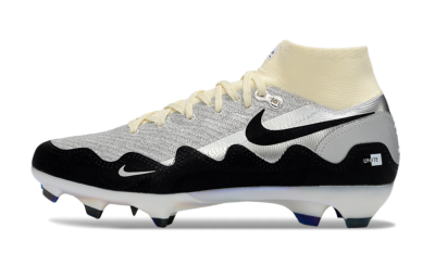 Men's Nike Air Zoom Mercurial Superfly 10 Elite FG Football Boots - White/Metallic Silver/Champagne