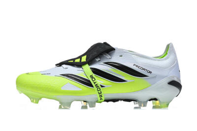 Men's Adidas Predator 26 Elite Fold-Over Tongue FG Football Boots - Yellow/Electric Green/Black
