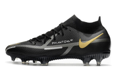 Men's Nike Phantom GT 2 DF FG Football Boots - Black/Silver/Gold