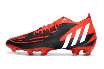 Men's Adidas Predator Edge Geometric.1 FG Football Boots - Red/Black/White