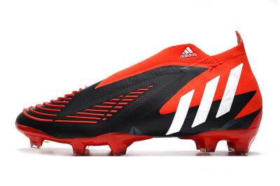 Men's Adidas Predator Edge Geometric+ FG Football Boots - Red/Black/White
