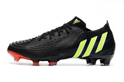 Men's Adidas Predator Edge Geometric.1 Low FG Football Boots - Black/Yellow/Red