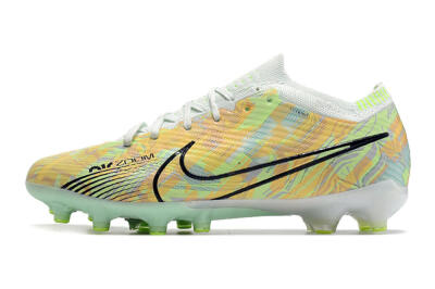 Unisex Nike Air Zoom Mercurial Vapor 15 Elite AG Football Boots - White/Green/Orange