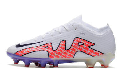 Unisex Nike Air Zoom Mercurial Vapor 15 Elite AG Football Boots - White/Pink