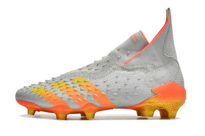 Men's Adidas Predator Freak + FG Football Boots - Silver/Orange