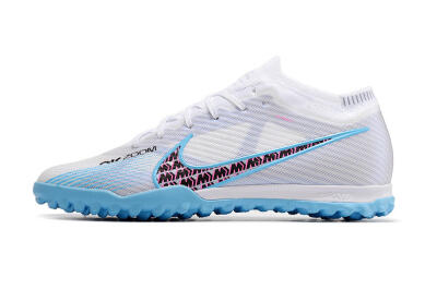 Unisex Nike Mercurial Vapor 15 Elite TF Football Shoes - White/Blue/Pink