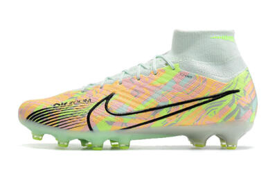 Unisex Nike Air Zoom Mercurial Superfly 9 Elite AG Football Boots - Green/Orange