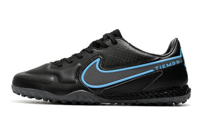 Men's Nike React Tiempo Legend 9 Pro TF Football Shoes - Black/Blue