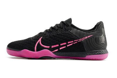 Men's Nike Reactgato IC Football Shoes - Black/Pink