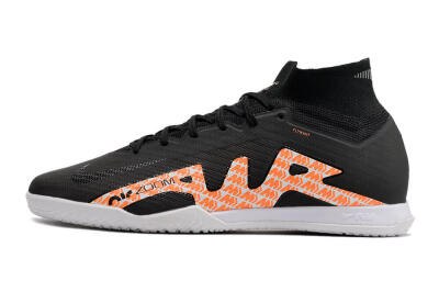 Men's Nike Air Zoom Mercurial Superfly 9 Elite IC Football Shoes - Black/White/Orange