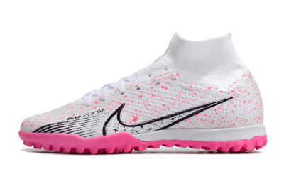 Men's Nike Air Zoom Mercurial Superfly 9 Elite TF Football Shoes - White/Black/Pink