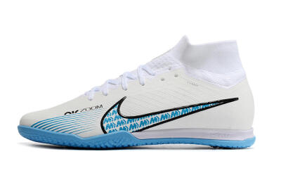 Unisex Nike Air Zoom Mercurial Superfly 9 Elite IC Football Shoes - White/Blue/Black