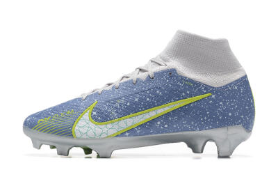 Men's Nike Air Zoom Mercurial Superfly 9 Elite FG Football Boots - Blue/White/Green