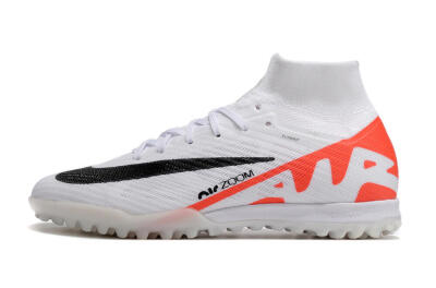 Men's Nike Air Zoom Mercurial Superfly 9 Elite TF Football Shoes - White/Black/Red