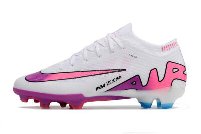 Unisex Nike Air Zoom Mercurial Vapor 15 Elite FG Football Boots - White/Pink/Purple
