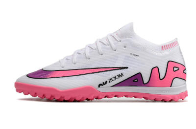 Unisex Nike Mercurial Vapor 15 Elite TF Football Shoes - White/Pink