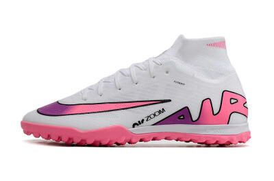 Unisex Nike Mercurial Superfly 9 Elite TF Football Shoes - White/Pink