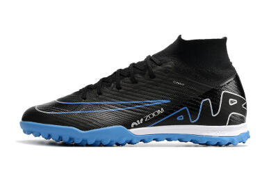 Unisex Nike Mercurial Superfly 9 Elite TF Football Shoes - Black/Blue