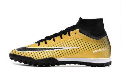 Unisex Nike Mercurial Superfly 9 Elite TF Football Shoes - Gold/Black/Silver