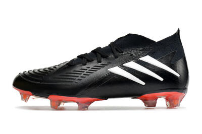 Men's Adidas Predator Edge.1 FG Football Boots - Black/White