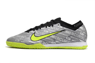 Men's Nike Air Zoom Mercurial Vapor 15 Elite IC Football Shoes - Silver/Green/Black