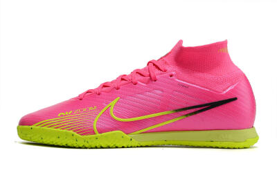 Men's Nike Air Zoom Mercurial Superfly 9 Elite IC Football Shoes - Pink/Green/Black