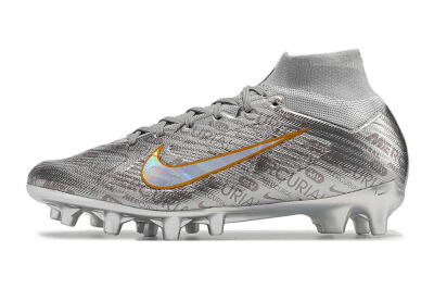 Men's Nike Air Zoom Mercurial Superfly 9 Elite AG Football Boots - Silver/Gold