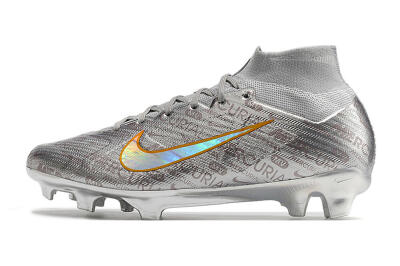 Men's Nike Air Zoom Mercurial Superfly 9 Elite FG Football Boots - Silver/Gold