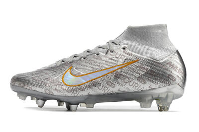 Men's Nike Air Zoom Mercurial Superfly 9 Elite SG Football Boots - Sliver/Orange