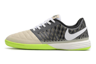 Men's Nike Lunar Gato II IC Football Shoes - Grey/Black/White