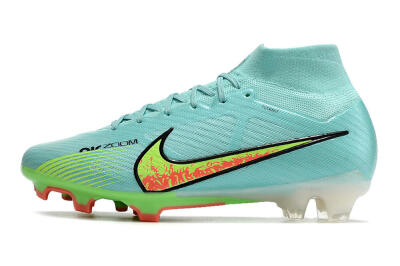 Men's Nike Air Zoom Mercurial Superfly 9 Elite FG Football Boots - Blue/Green/Black