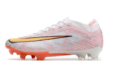 Unisex Nike Air Zoom Mercurial Vapor 15 Elite FG Football Boots - White/Orange/Sliver