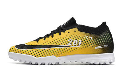 Unisex Nike Air Zoom Mercurial Vapor 15 Elite TF Football Shoes - Yellow/Black/White