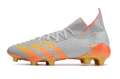 Unisex Adidas Predator Freak.1 FG Football Boots - Grey/Orange/Gold