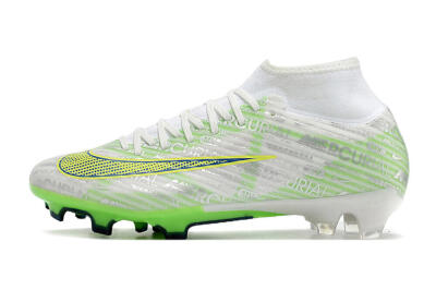 Men's Nike Air Zoom Mercurial Superfly 9 Academy FG Football Boots - White/Green/Yellow