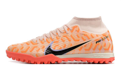 Men's Nike Air Zoom Mercurial Superfly 9 Elite TF Football Shoes - Orange/White/Black