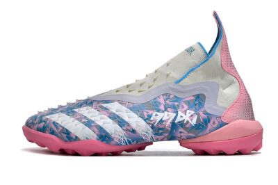 Men's Adidas Predator Freak+ TF Football Shoes - Purple/Pink/White