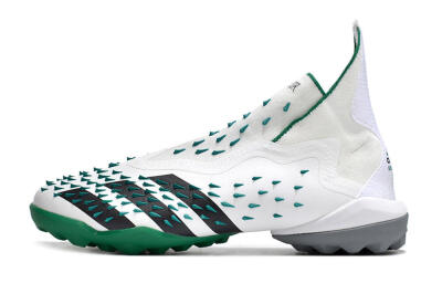 Men's Adidas Predator Freak+ TF Football Shoes - White/Green/Black
