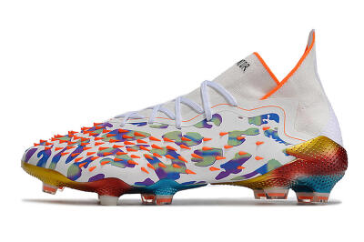 Men's Adidas Predator Freak.1 FG Football Boots - White/Rainbow