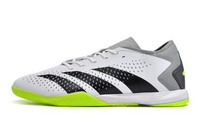 Men's Adidas Predator Accuracy.3 IC Football Shoes - White/Black/Green/Grey