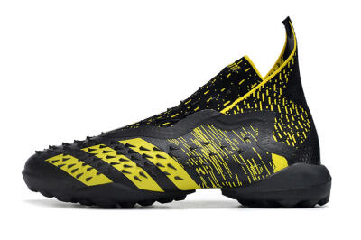 Unisex Adidas Predator Freak+ TF Football Shoes - Black/Yellow