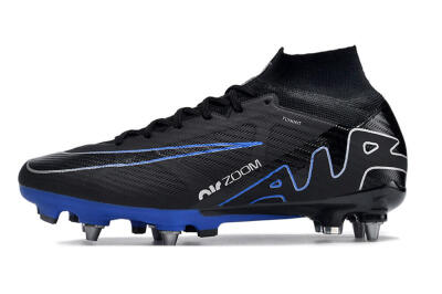 Men's Nike Air Zoom Mercurial Superfly 9 Elite SG Football Boots - Black/Blue/White