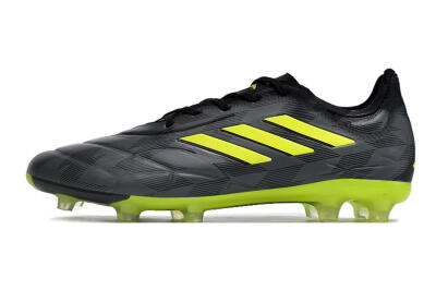 Men's Adidas Copa Pure.1 FG Football Boots - Black/Green