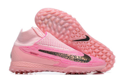 Men's Nike Phantom GX Elite DF TF Football Shoes - Pink/White